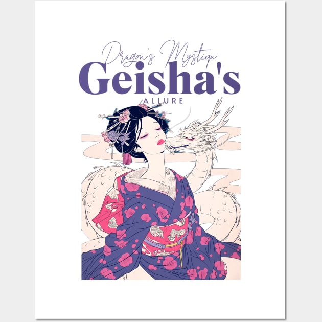 Geisha and Dragon 7001 Wall Art by ToddT